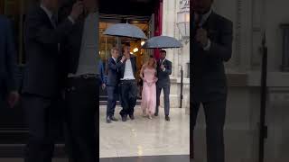 Victoria Beckham on her way to Paris fashion show