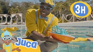 Juca brinca an piscina 💦🏊‍♂️ HORA DO JUCA BRASIL! | Vídeos Educativos para Crianças