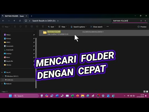 Cara Mencari Folder Dengan Cepat di File Explorer Laptop (Komputer) Windows 11 - Menggunakan Search