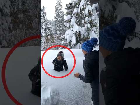 She Thrown Her Baby Into The Snow 🤯😱 #shorts #youtubeshorts #shortsfeed #viral