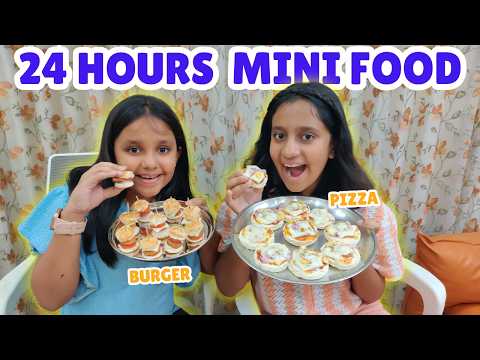 Eating only MINI FOOD for 24 Hours