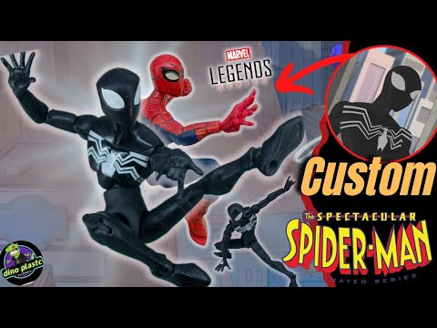 Custom the spectacular spiderman traje negro!!!! 🤫🧏 #marvellegends