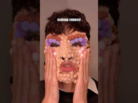 DESMAQUILLENSE CONMIGO😂🫠 disfrutenlo 👌#makeup #makeupremoval #pompommakeup #asmr #makeuptutorial