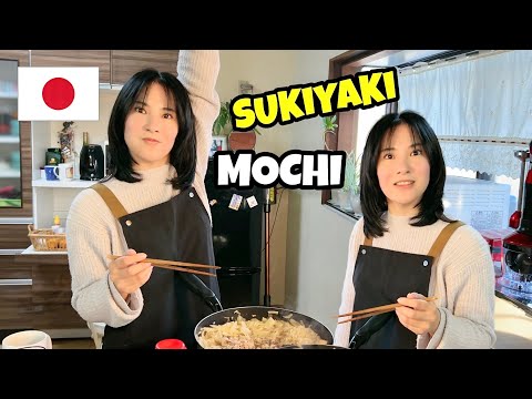 ISTRI JEPANG BIKIN SUKIYAKI !! Enak banget makan Mochi panggang di musim dingin