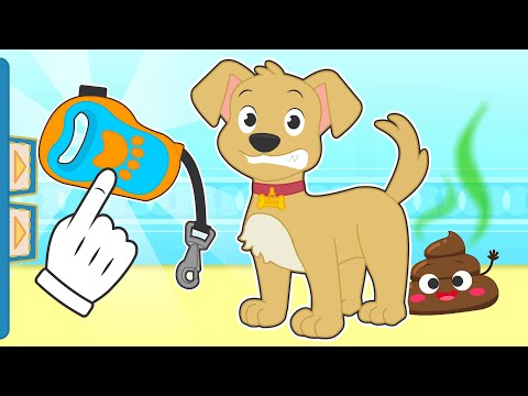 BABY PETS 💩🐕 Max el Perro aprende a hacer Caca en el Jardín