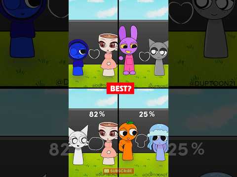 Sprunki Or Brainrot: Draw Best Heart VS Circle Challenge Pack #sprunki #shorts #duptoon21