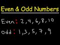 Properties of Odd and Even Numbers