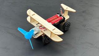 How to make a DC Motor Airplane - DIY Toys - Aeroplan - Airplane