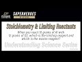 Limiting and Excess Reactants in Reactions