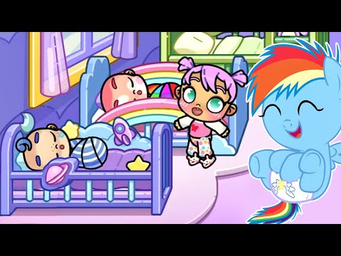 ROTINA COM AS PÔNEIS BEBÊS na CRECHE do AVATAR WORLD #LuliRarity