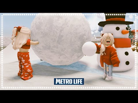 🎄 Rutina Navideña en la Nieve *Aventuras con Sofi ⛄❄ Metro Life RP || Roblox