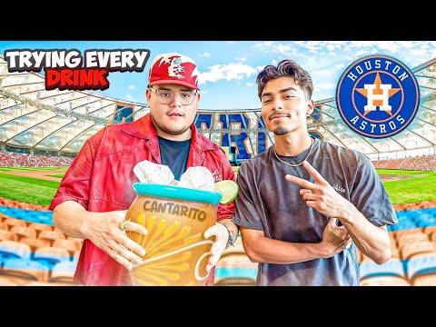 TRYING EVERY DRINK AT MY FIRST BASEBALL GAME!! *got too lit*