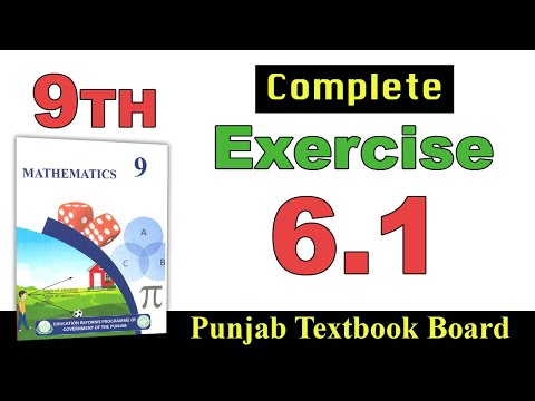 9th Class Math Exercise 6.1, Class 9th Math Chapter 6, 9th Class Math New Book 2025 PTB,9th New Math
