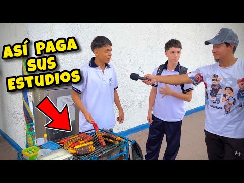 Vende chuzos en la calle para poder estudiar