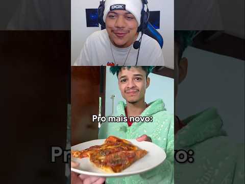 REACT MAIS NOVO vs OUTROS FILHOS - PIZZA (Jooj Natu) #shorts