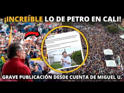 ¡De NO CREER lo de PETRO en CALI! Hacen GRAVE publicación desde la cuenta de Miguel Uribe