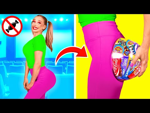 How to Sneak Candy into Movie Theater | Funny Situations by BaRaDa Challenge