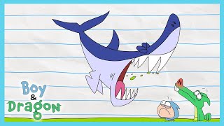 Shark Attack! | Boy & Dragon | WildBrain Fizz