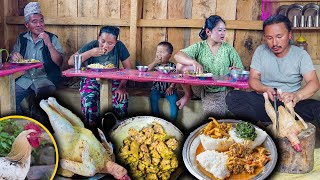 Local Chicken Soup Recipe with Rice Cooking & Eating | Lunch together in the village | Village Vlog
