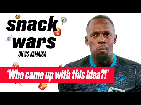 Usain Bolt Tries British and Jamaican Food | Snack Wars