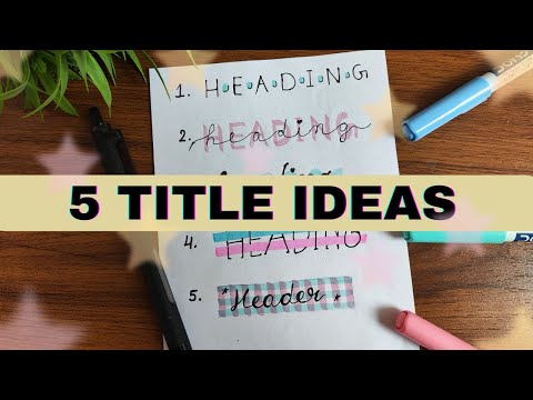 5 Project Heading Styles - Header Design Ideas (Cute Way to Write a Title)