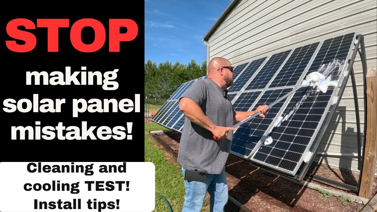 Solar Panel Mistakes! Cleaning And Cooling Output Tests!