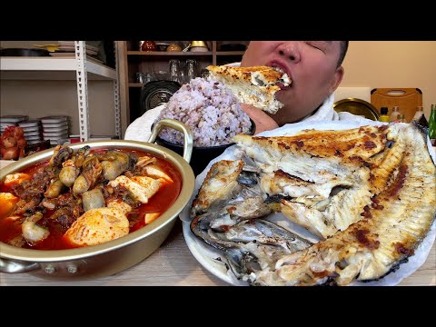 차돌 굴 순두부찌개+통우럭구이 입 맛 너무좋습니다 !! 직접 잡아먹는 요리먹방 MUKBANG