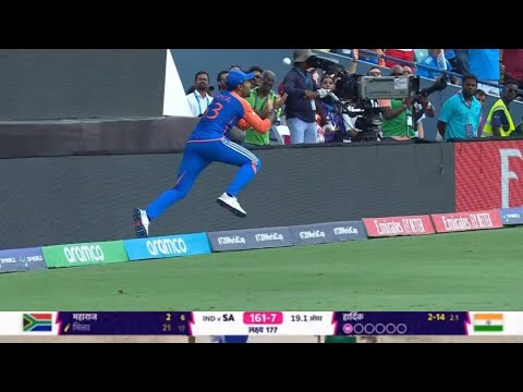 SuryaKumar Yadav's unbelievale catch to dismiss David Miller in T20 WORLDCUP FINAL against SA |