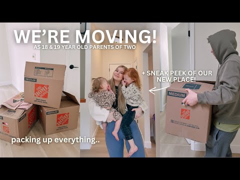 MOVING INTO OUR NEW HOME 🏠✨packing, cleaning, organizing + sneak peek of our new place!