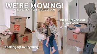 MOVING INTO OUR NEW HOME 🏠✨packing, cleaning, organizing + sneak peek of our new place!