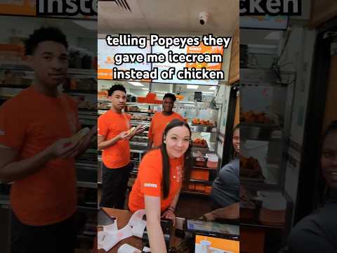 Fried chicken icecream prank #popeyes #fyp #viral #trending #prank