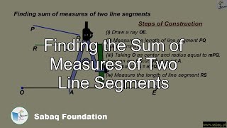 Finding the Sum of Measures of Two Line Segments