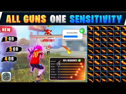 All Gun Headshot Sensitivity Setting After New OB47 Update | Free Fire Max Auto Headshot Sensitivity