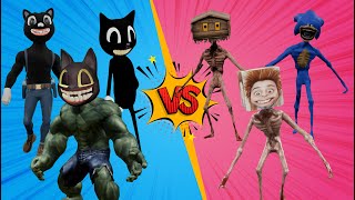 Team Cartoon Cat VS Siren Head ERDO VS Shin Sonic VS Siren House Head