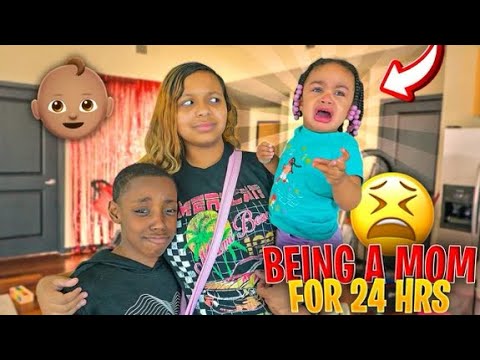 Being A Mom For 24 Hours 😳🍼👩‍👧‍👦