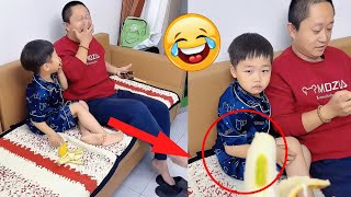 爸爸带娃不靠谱，给你来口芥末尝尝，又被儿子套路了！【呆萌小米宝】