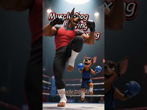 🤣😱 Cute puppy just wants to box, but...#aicat #cat #aistory #shorts #aidog