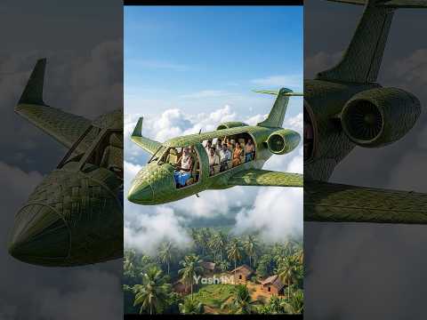 Old Man Builds a Giant Airplane from Bamboo Trees | Incredible Wood Craft 🌿 #craft #trending #shorts