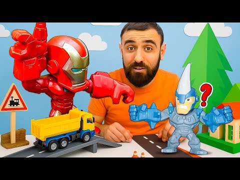 Yavuz'un Oto Tamirhanesi: Yavuz ve Demir Adam'ın Büyük kurtarma görevi! Çocuk oyunları.