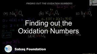 Finding out the Oxidation Numbers