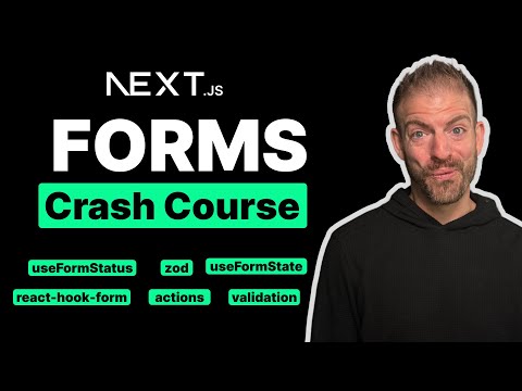 Next js Forms Crash Course (Zod, Actions, useFormState, Progressive Enhancement, and more!