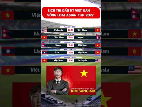 LỊCH THI ĐẤU VÒNG LOẠI ASIAN CUP 2027 ĐT VIỆT NAM
