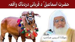 MOLANA IDREES SEB  HAZRAT ISMAIL A.S DA QURBANI EBRATNAK WAQIA