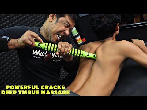 Powerful Cracks & Deep Tissue Body Massage by Asim Barber | Back Bone Cracking | Head Massage ASMR