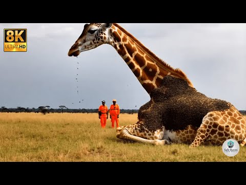 Giraffe Under Attack by MILLIONS of Bees! | Unbelievable Wildlife Rescue!