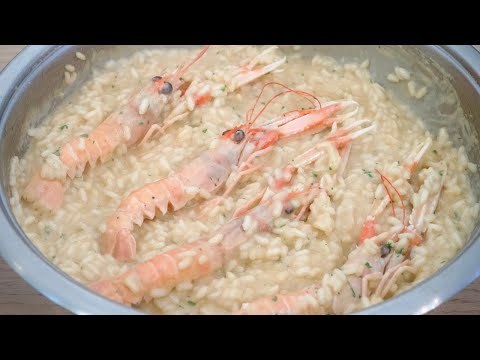 Risotto alla crema di scampi cucinato dalla nonna