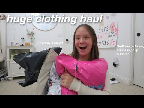 HUGE CLOTHING HAUL! princess polly, hollister, edikted, garage, and so much more 🙌