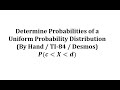 Understanding Uniform Continuous Random Variables