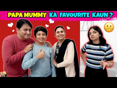 PAPA MUMMY KA FAVOURITE KAUN | Short Family Movie | Aayu and Pihu Show