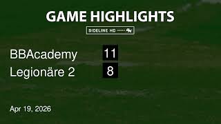 HIGHLIGHTS BBAcademy @ Legionäre 2 Game #1